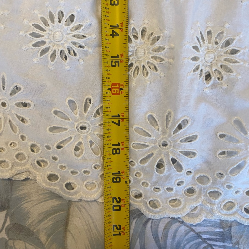 Madewell Eyelet Floral Cotton Boho Peasant Blouse White Ivory Cottagecore NWT S - Picture 7 of 8